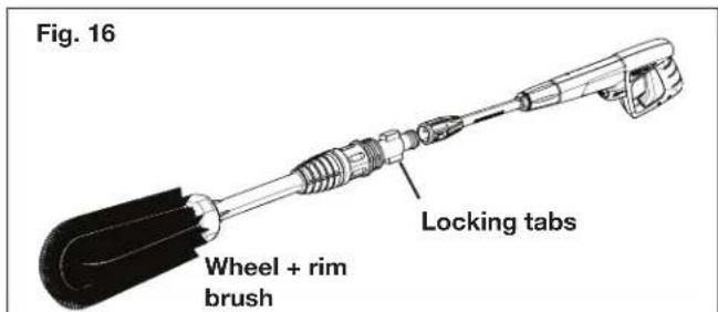 Sun Joe SPX205EMAX - Using the Wheel + Rim Brush - 2