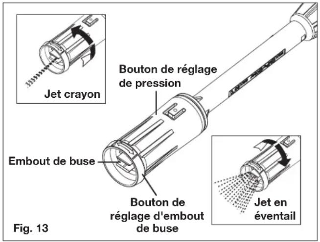 Sun Joe SPX205EMAX - Utilisation de la lance d'arrosage réglable - 1