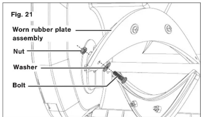 Snow Joe SJ626E - Replacing the Rubber Plates - 2