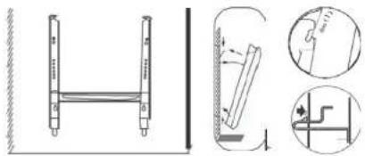 Technical diagram showing mechanical assembly and cross-sections with labeled components and directional arrows