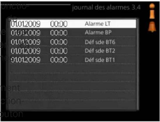 Nibe SMO 40 - JOURNAL DES ALARMES - 1