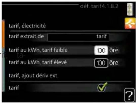 Nibe SMO 40 - tarif, ajout OPT - 1