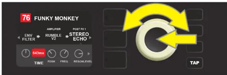 FENDER Rumble Stage 800 - UTILISATION DE LA TOUCHE TAP (TEMPORISATION) - 2