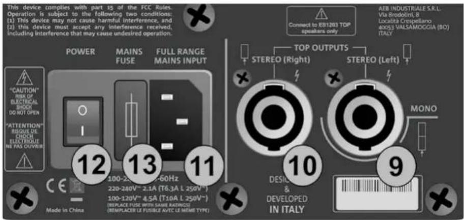 DB Technologies es1203 - POWER SUPPLY AND TOP CONNECTION SECTION - 1