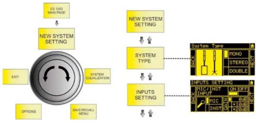 DB Technologies es1203 - ERWEITERTES EINSTELLUNGS-MENÜ - 2