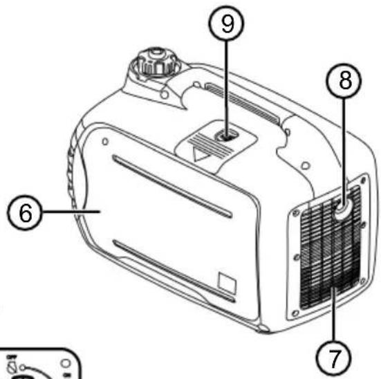 Labeled diagram of a portable device with numbered parts for identification