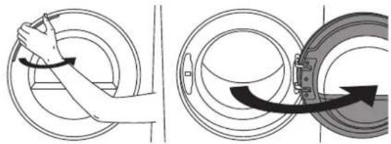 ASKO T611VU.W.U - INVERSION DU SENS D'OUVERTURE DU HUBLOT - 1