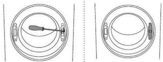 ASKO T411HS.W.U - INVERSION DU SENS D'OUVERTURE DU HUBLOT - 5