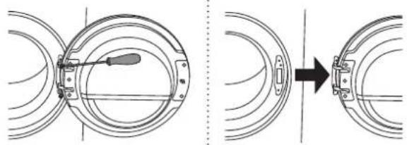 ASKO T208C.W.U - INVERSION DU SENS D'OUVERTURE DU HUBLOT - 2