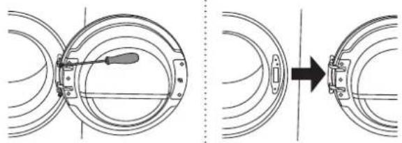 ASKO T208H.W.U - INVERSION DU SENS D'OUVERTURE DU HUBLOT - 2