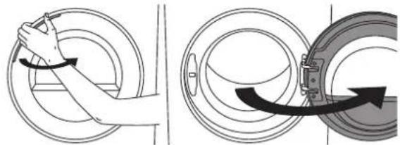 ASKO T411VD.W.U - INVERSION DU SENS D'OUVERTURE DU HUBLOT - 1