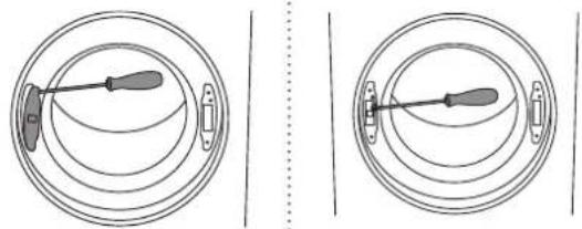 ASKO T411VD.W.U - INVERSION DU SENS D'OUVERTURE DU HUBLOT - 3