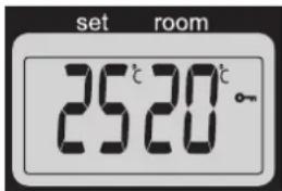 set room 25°C 20°C on
