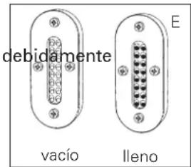 debidamente vacío lleno E