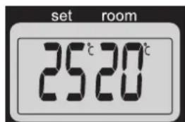 set room 25°C 20°C