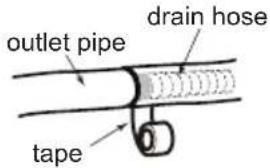 outlet pipe drain hose tape
