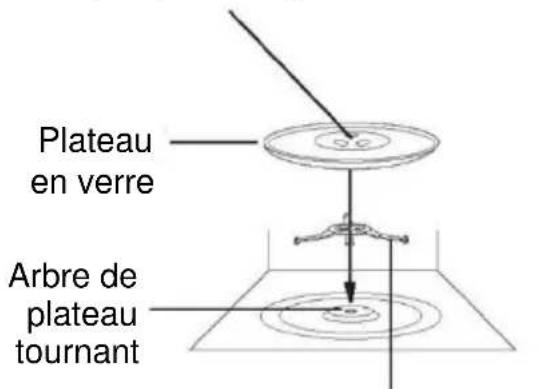 CANDY CMGA31EDLB - Installation du plateau tournant - 1