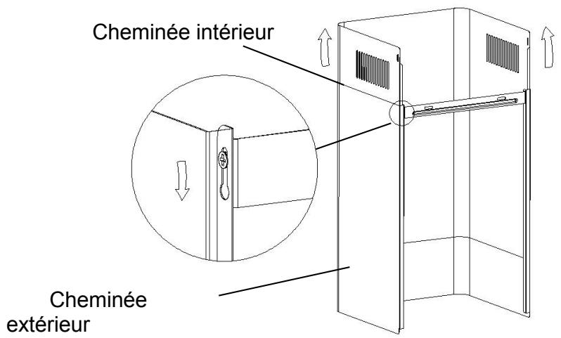 CANDY CVMD600X DE - Soulever la hotte et fixer la sur la fixation murale - 3