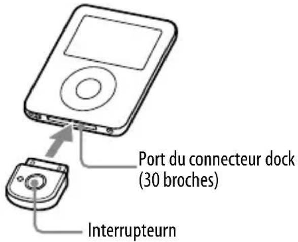 Port du connecteur dock (30 broches) Interrupteurn