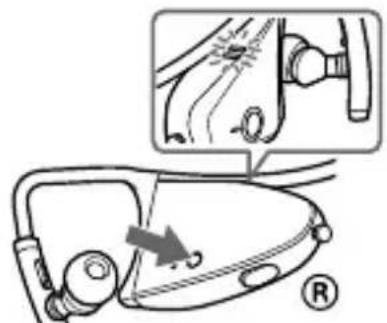 SONY DRBT160iK - Halten Sie die Taste PAIRING am Headset bei ausgeschaltetem Headset mindestens etwa 2 Sekunden lang gedrückt, so dass das Headset in den Modus „Pairing läuft“ schaltet. - 1