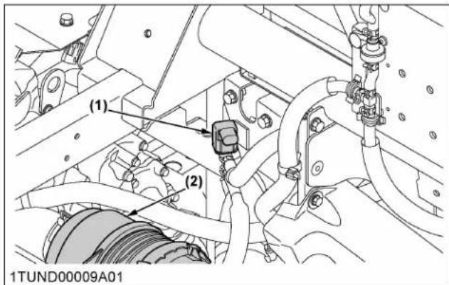 KUBOTA Sidekick RTVXG850 - Vérification de la soupape de purge (Californie uniquement) - 1