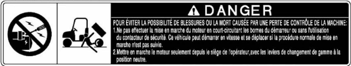 KUBOTA Sidekick RTVXG850 - ÉTIQUETTES DE SÉCURITÉ - 1
