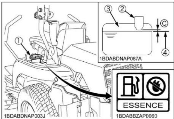 KUBOTA ZG227A354 - [Utilisation d'essence contenant de l'alcool (Gasohol)] - 1