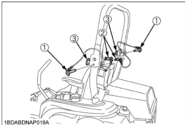 KUBOTA ZG227A354 - ■Pour plier le cadre de sécurité ROPS - 1