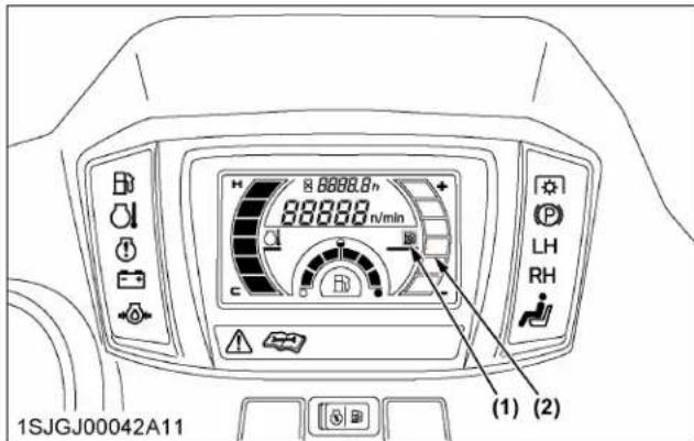KUBOTA Z724 - Mode de surveillance de l'économie de carburant - 1