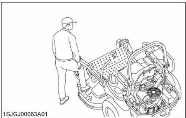 KUBOTA Z724 - MONTER ET DESCENDRE DE LA MACHINE EN TOUTE SÉCURITÉ - 1