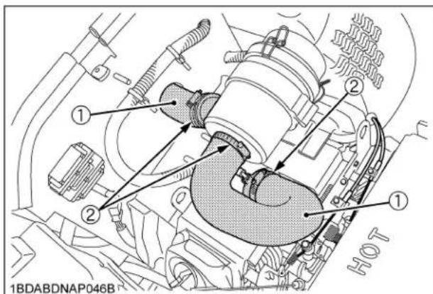 KUBOTA ZG227LA360 - ■Vérification de la conduite d'entrée d'air - 1