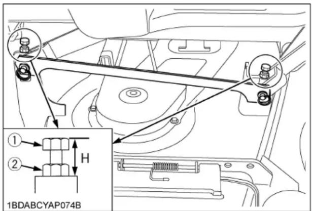 KUBOTA ZG327RPA360R - Réglage du niveau (Lateral) - 1
