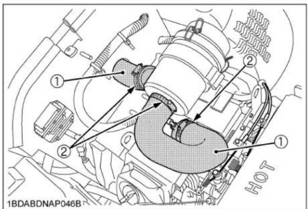 KUBOTA ZG327RPA360R - ■Vérification de la conduite d'entrée d'air - 1