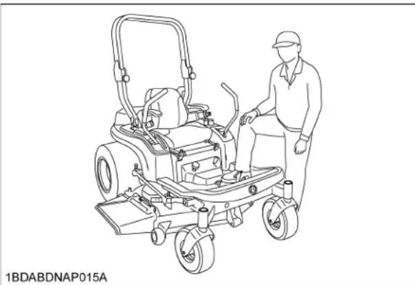 KUBOTA ZG327RPA360R - MONTER ET DESCENDRE SÉCURITAIREMENT DE LA MACHINE - 1