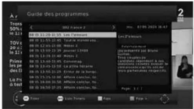 METRONIC zapbox EHD3 - - Guide Electronique des Programmes (EPG) - 1