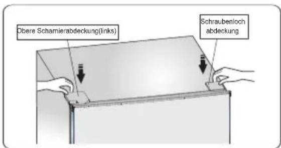 Obere Schamierabdeckung(links) Schraubenloch abdeckung