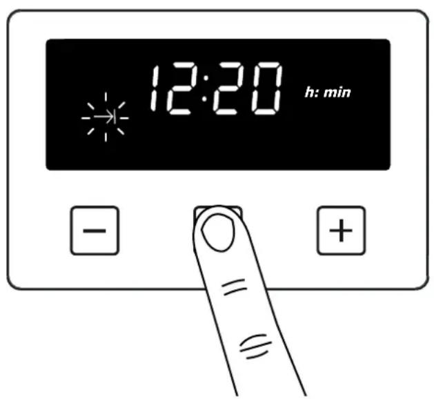 BELLING Cookcentre 100 - Ställa in sluttden für tillagningen (ställ in en tid für ugnen darüber den skå stängas av) helautomatiskt - 1