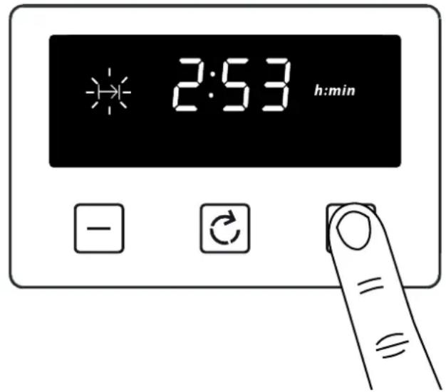 BELLING Cookcentre 100 - Setting the cooking time (the duration of time the oven will operate for) Semi Automatic cooking - 2