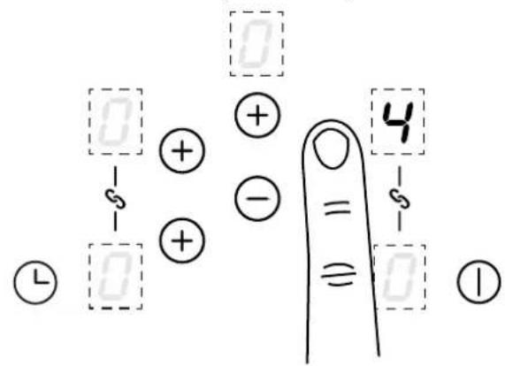 BELLING Cookcentre 100 - Touch the cook zone plus key and the central minus key to set a power level - 1