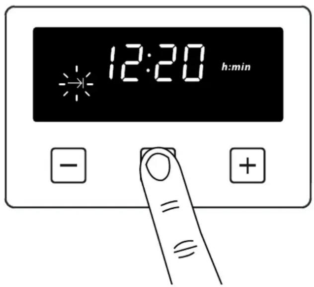 BELLING Cookcentre 100 - Het instellen van het einde van de bereidingsstijd (op een vastearend waarop de ovenuit moet gaan) - 1