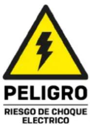 PELIGRO RIESGO DE CHOQUE ELECTRICO