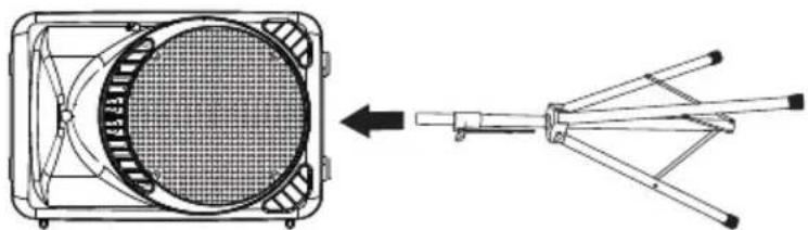 MAC AUDIO PA 1500 - MOUNTING THE SPEAKER ON THE TRIPOD STAND - 1