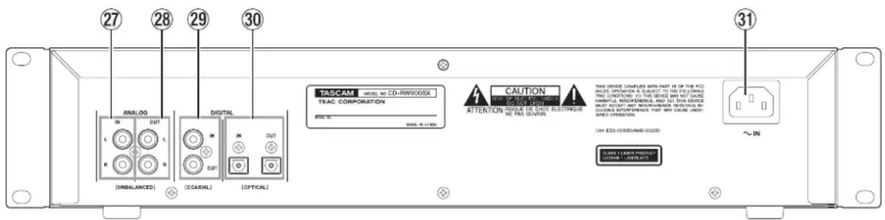ANALOG IN OUT L L H R (UNBALANCED) DIGITAL IN OUT OUT (COAXIAL) (OPTICAL) TASCAM MODEL NO CD-RW5008X TEAC CORPORATION MINI IN CHINA CAUTION ATTENTION PROCUE OF CHOC ELECTRURE NO PAS QUATRA THIS DEVICE COMPLIES WITH PART IS OF THE ICC RATES OPERATION A SUBJECT TO THIS FOLLOWING THY UNLIMITED. TO THIS DEVICE MAY NOT CABLE HABITAL INTERFERENCE AND TO THIS DEVICE MEET ACCEPT ANY INTERFERENCE REDUCTS IN CLOSURE INTERFERENCE THAT ANY CAUSE UNST- SPID OPERATION. CAN ECS-CONTROL/WND-0003D CLAVE ORDER PRODUCT GREEN CAPACITY ~ IN