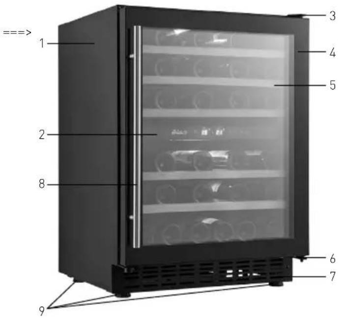 Arktic 237564 - Belangrijkste onderdelen van de machine - 1