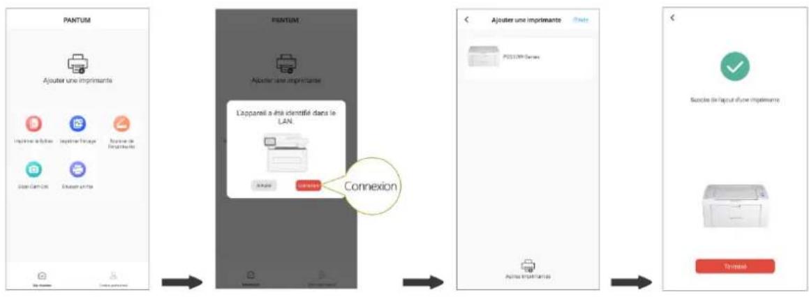 PANTUM P2518 - Recherche d'une imprimante dans le réseau local - 1