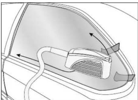 GYS Combiduction Auto 50 LG - From a corner, place the inductor opposite the urethane-adhesive seal to easily remove the glass. - 2