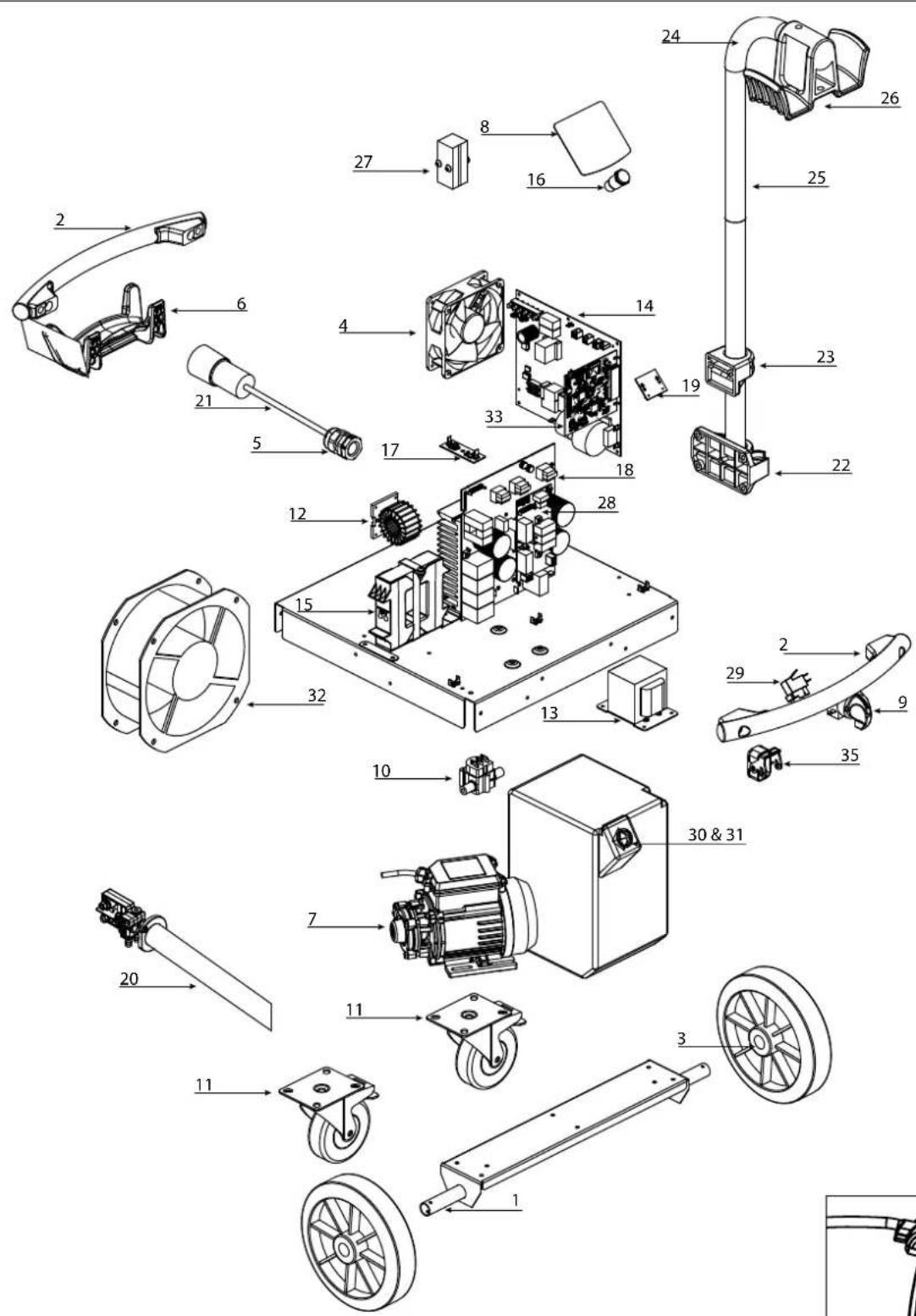 GYS Combiduction Auto 50 LG - SPARE PARTS / ERSATZTEILE / PIEZAS DE REPUESTO / ЗАПАСНЫЕ ЧАСТИ / RESERVE ONDERDELEN / PEZZI DI RICAMBIO - 1
