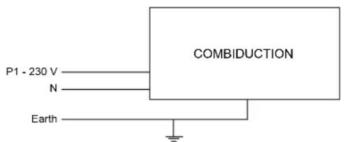 P1 - 230 V N COMBIDUCTION Earth