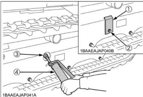 KUBOTA U354 - ◆Tendre chenille correctement: - 1