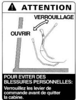 KUBOTA U354 - AVERTISSEMENT - 16